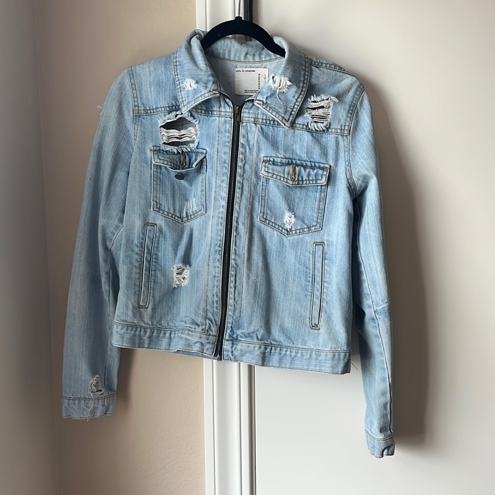 Distressed Jean Jacket